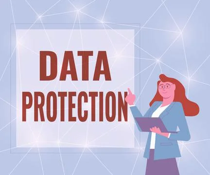 Text caption presenting Data Protection. Business showcase safeguarding Stock Illustration