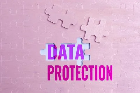 Text caption presenting Data Protection. Business idea legal control over access Stock Photos