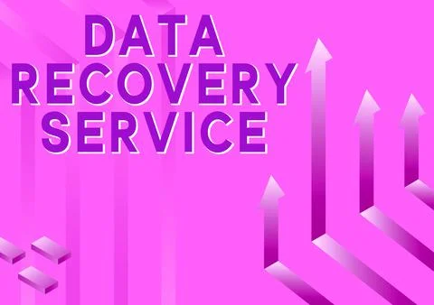Text caption presenting Data Recovery Service. Business idea Process of Stock Illustration