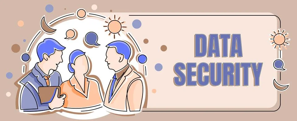 Text caption presenting Data Security. Business concept Confidentiality Disk 스톡 일러스트