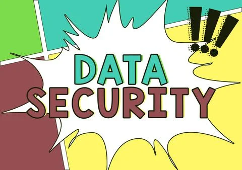 Text caption presenting Data Security. Business showcase Confidentiality Disk 스톡 일러스트