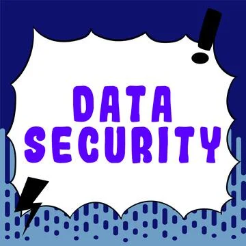 Text caption presenting Data Security. Business concept Confidentiality Disk イラスト素材