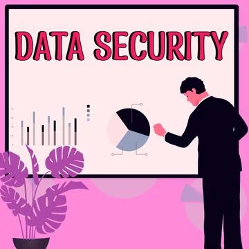 Text caption presenting Data Security. Concept meaning Confidentiality Disk イラスト素材