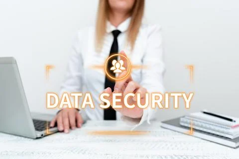 Text caption presenting Data Security. Internet Concept Confidentiality Disk Stock Photos
