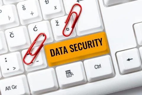 Text caption presenting Data Security. Business approach Confidentiality Disk Stock Photos