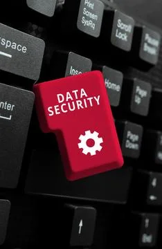 Text caption presenting Data Security. Internet Concept Confidentiality Disk Stock Photos