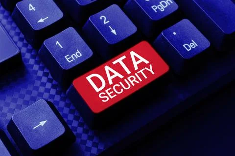 Text caption presenting Data Security. Business idea Confidentiality Disk Stock Photos