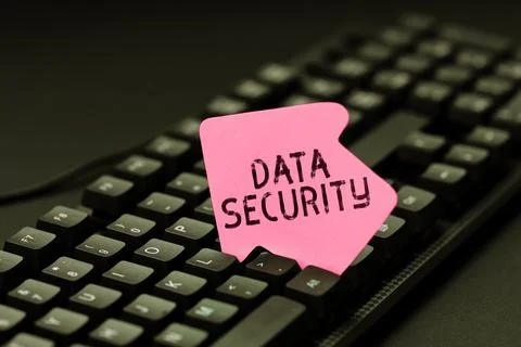 Text caption presenting Data Security. Business idea Confidentiality Disk Stock Photos