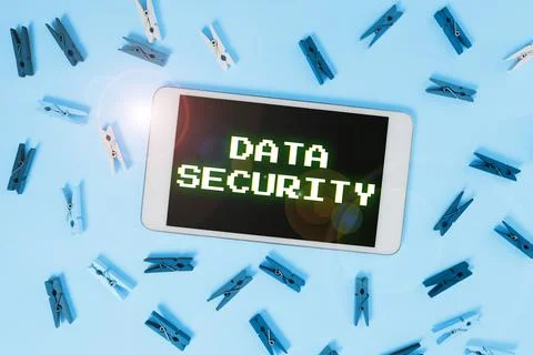 Text caption presenting Data Security. Business approach Confidentiality Disk Stock Photos