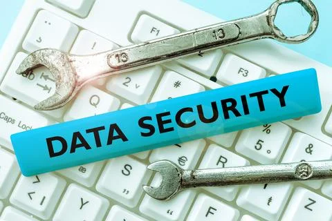 Text caption presenting Data Security. Internet Concept Confidentiality Disk Stock Photos