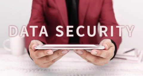 Text caption presenting Data Security. Business approach Confidentiality Disk Stock Photos