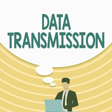 Text caption presenting Data Transmission. Business concept sending data イラスト素材