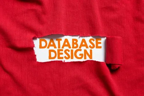 Text caption presenting Database Design. Business showcase organisation of data Foto stock