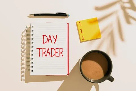 Text caption presenting Day Trader. Business overview A person that buy and sell Stock Photos