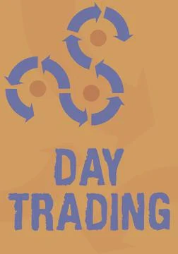 Text caption presenting Day Trading. Word for securities specifically buying and Stockillustratie