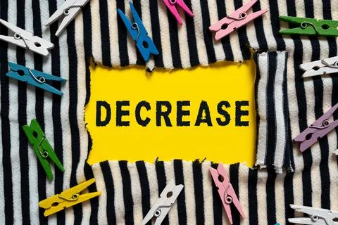 Text caption presenting Decrease. Business idea make or become smaller or fewer Stock Photos