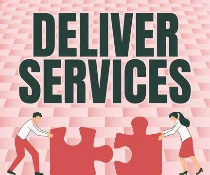 Text caption presenting Deliver Services. Internet Concept sending any kind o Stock Illustration