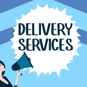 Text caption presenting Delivery Services. Business approach the transport of Stock Illustration