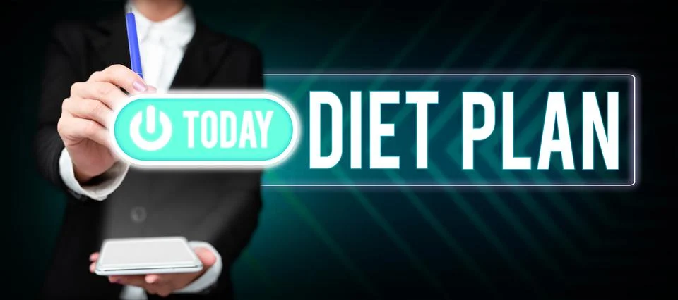 Text caption presenting Diet Plan. Internet Concept Use of specific intake of Stock Photos