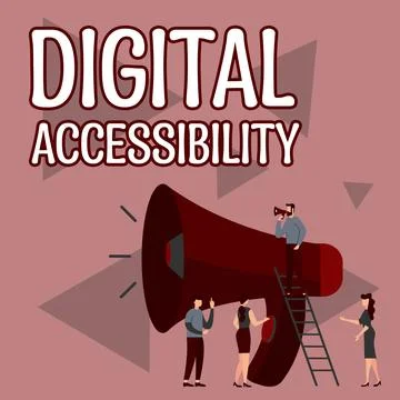 Text caption presenting Digital Accessibility. Business concept electronic Stock Illustration