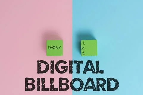 Text caption presenting Digital Billboard. Business concept billboard that Stockfoto's