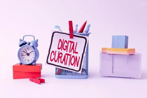 Text caption presenting Digital Curation. Business approach maintenance 写真素材