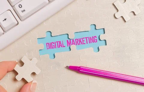 Text caption presenting Digital Marketing. Concept meaning Search Engine 写真素材