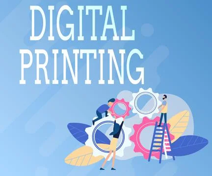 Text caption presenting Digital Printing. Business approach digital based images 스톡 일러스트