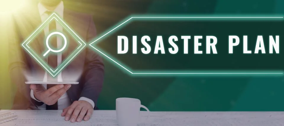 Text caption presenting Disaster Plan. Internet Concept Respond to Emergency 스톡 사진