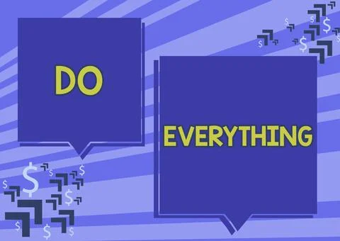 Text caption presenting Do Everything. Concept meaning Jack of All Trades Self Stock Illustration