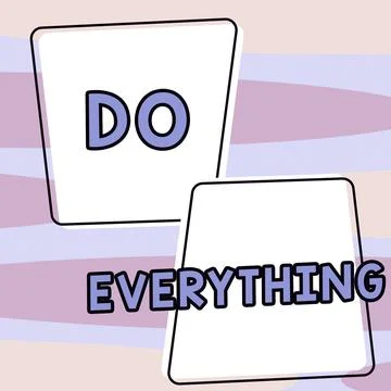 Text caption presenting Do Everything. Word for Jack of All Trades Self Esteem Illustrazione stock