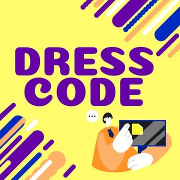 Text caption presenting Dress Code. Conceptual photo an accepted way of dressing Stock-Illustration