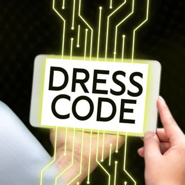 Text caption presenting Dress Code. Conceptual photo an accepted way of dressing Stock Photos