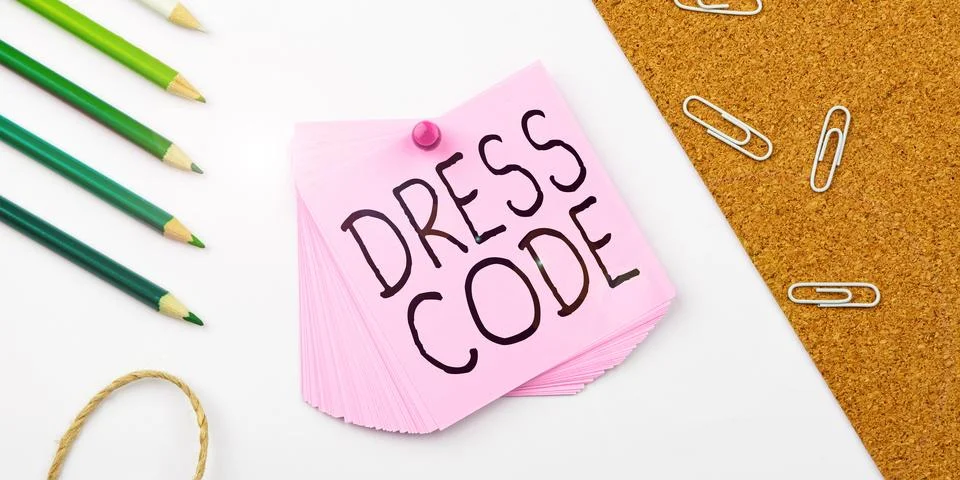 Text caption presenting Dress Code. Internet Concept an accepted way of dressing Stock Photos