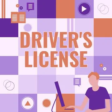 Text caption presenting Driver S License. Conceptual photo a document permitting Stock Illustration