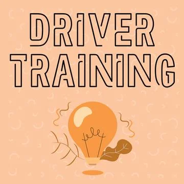 Text caption presenting Driver Training. Business idea prepares a new driver to Stock Illustration