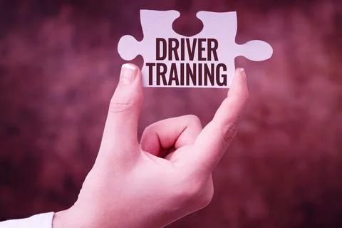 Text caption presenting Driver Training. Business overview prepares a new driver Stock Photos