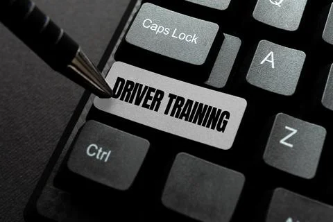 Text caption presenting Driver Training. Business concept prepares a new driver Stock Photos