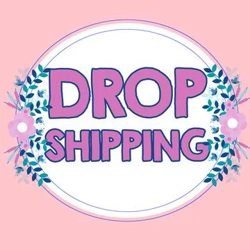 Text caption presenting Drop Shipping. Business showcase to send goods from a Illustration
