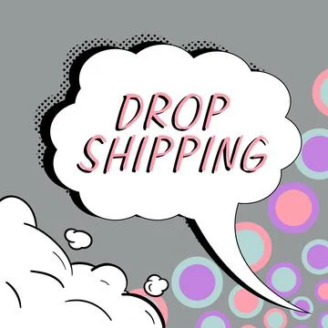 Text caption presenting Drop Shipping. Word Written on to send goods from a イラスト素材