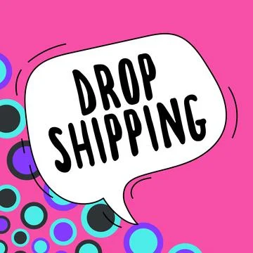 Text caption presenting Drop Shipping. Business approach to send goods from a イラスト素材