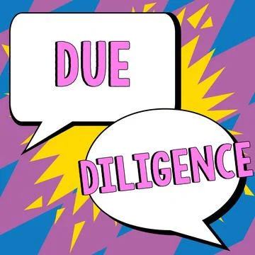 Text caption presenting Due Diligence. Concept meaning avoid harming other Stock Illustration