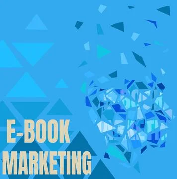 Text caption presenting E Book Marketing. Internet Concept digital file that can 스톡 일러스트
