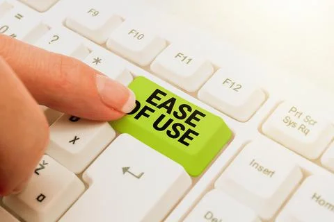 Text caption presenting Ease Of Use. Business approach User friendly easy to Stock Photos