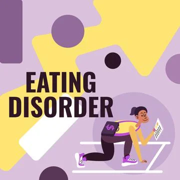 Text caption presenting Eating Disorder. Internet Concept characterized by Stock Illustration