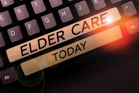 Text caption presenting Elder Care. Business concept the care of older people Stockfoto's