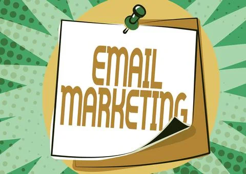 Text caption presenting Email Marketing. Business showcase Sending a commercial Stock-Illustration