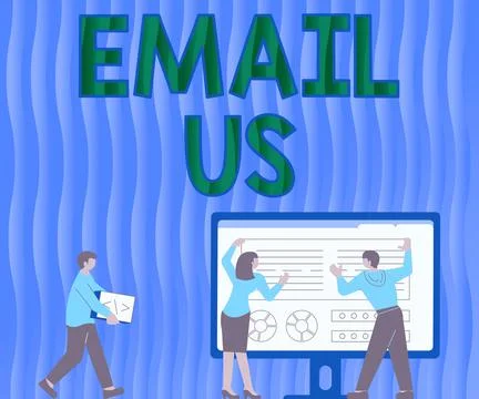 Text caption presenting Email Us. Business showcase Sending a commercial message Stock-Illustration