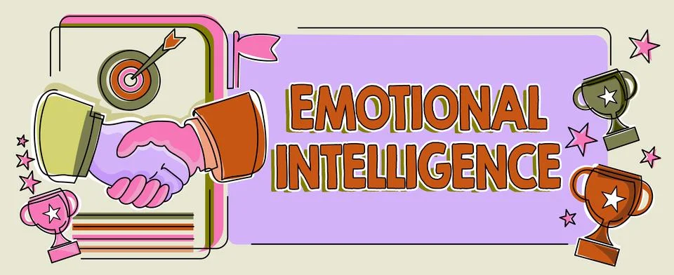 Text caption presenting Emotional Intelligence. Internet Concept Self and Social Stock Illustration