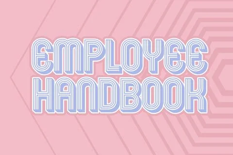 Text caption presenting Employee Handbook. Internet Concept Document that Illustrazione stock